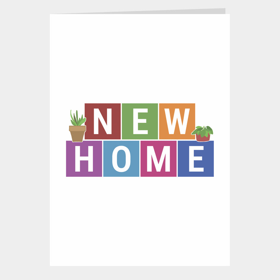 Coloured Blocks New Home Card