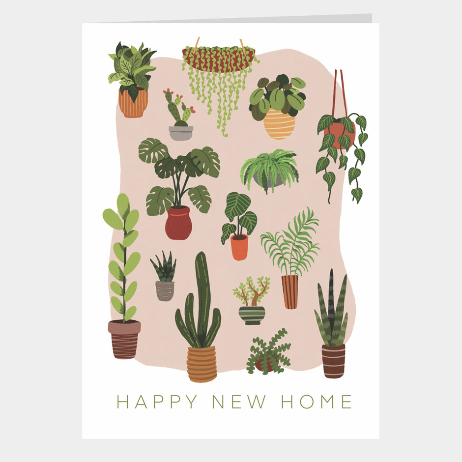 Illustrated Houseplants New Home Card