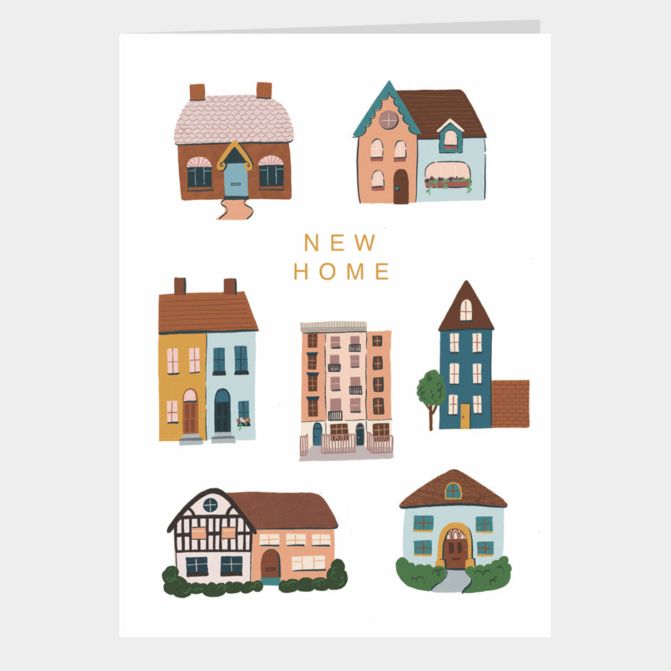 Illustrated Houses and Flats New Home Card