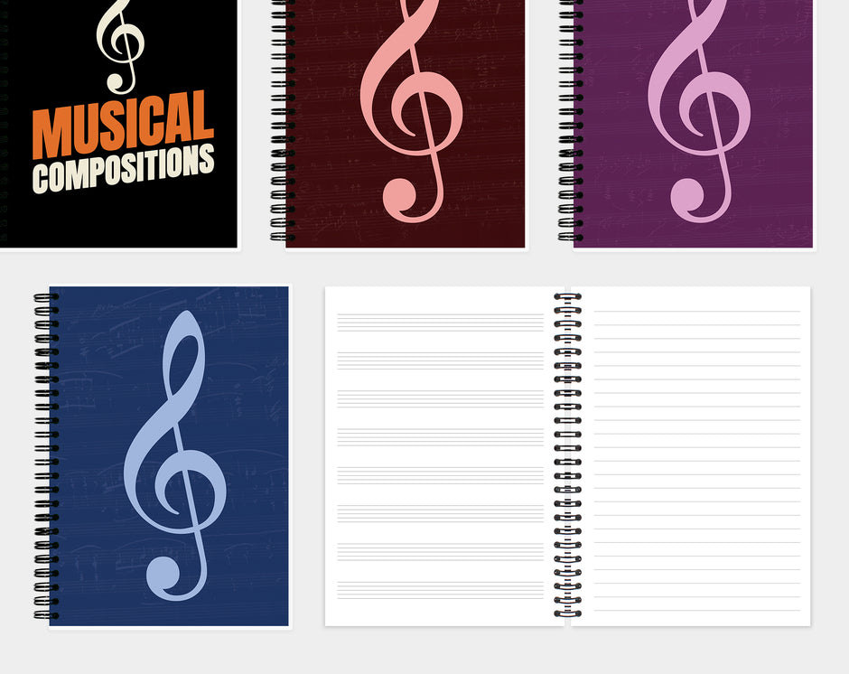 Music Manuscript and lined notebook A5