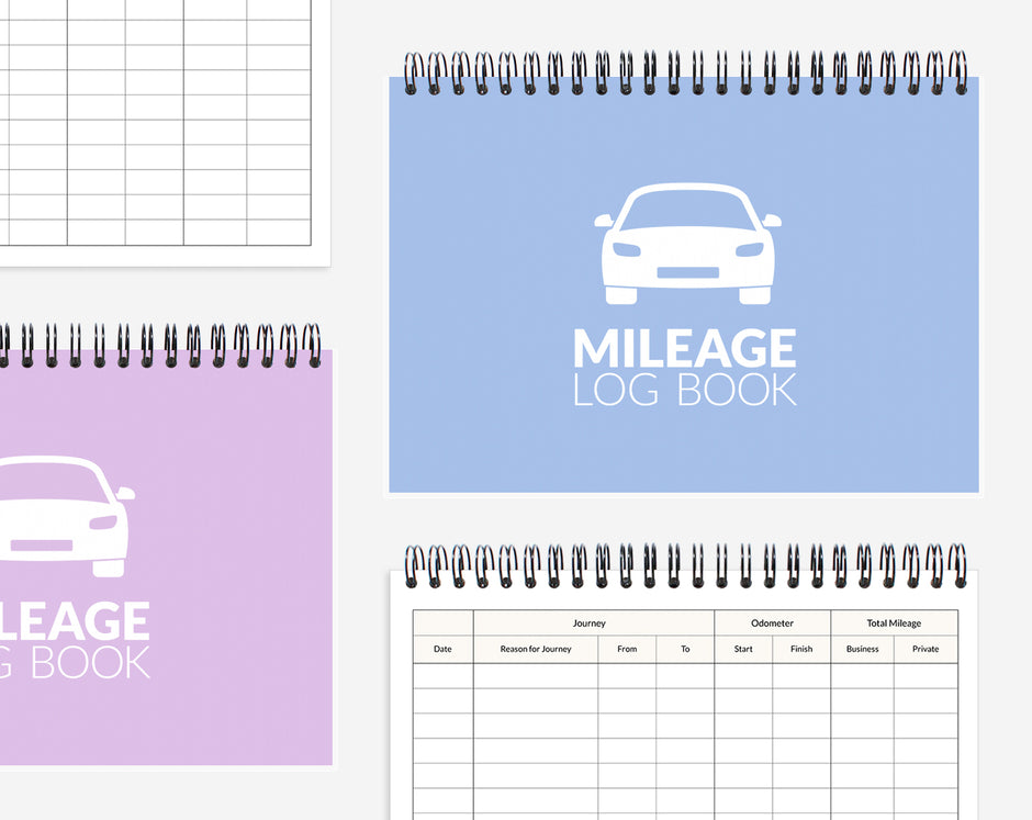 Business mileage log book from York Stationery