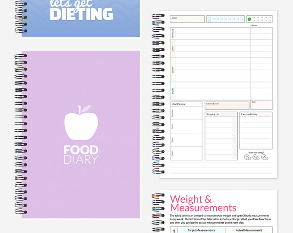 Day-Per-Page Calorie Food Diary