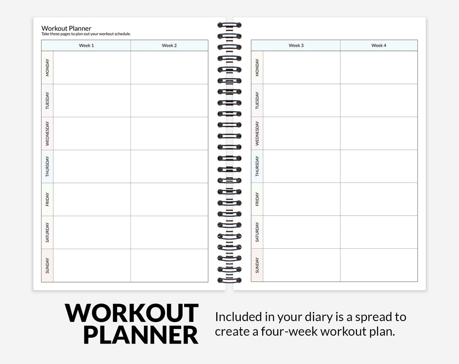 Gym diary workout planner book